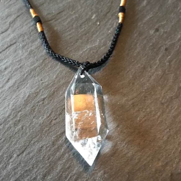 ✨Charged✨ Double pointed natural Quartz adjustable necklace - Picture 2 of 5